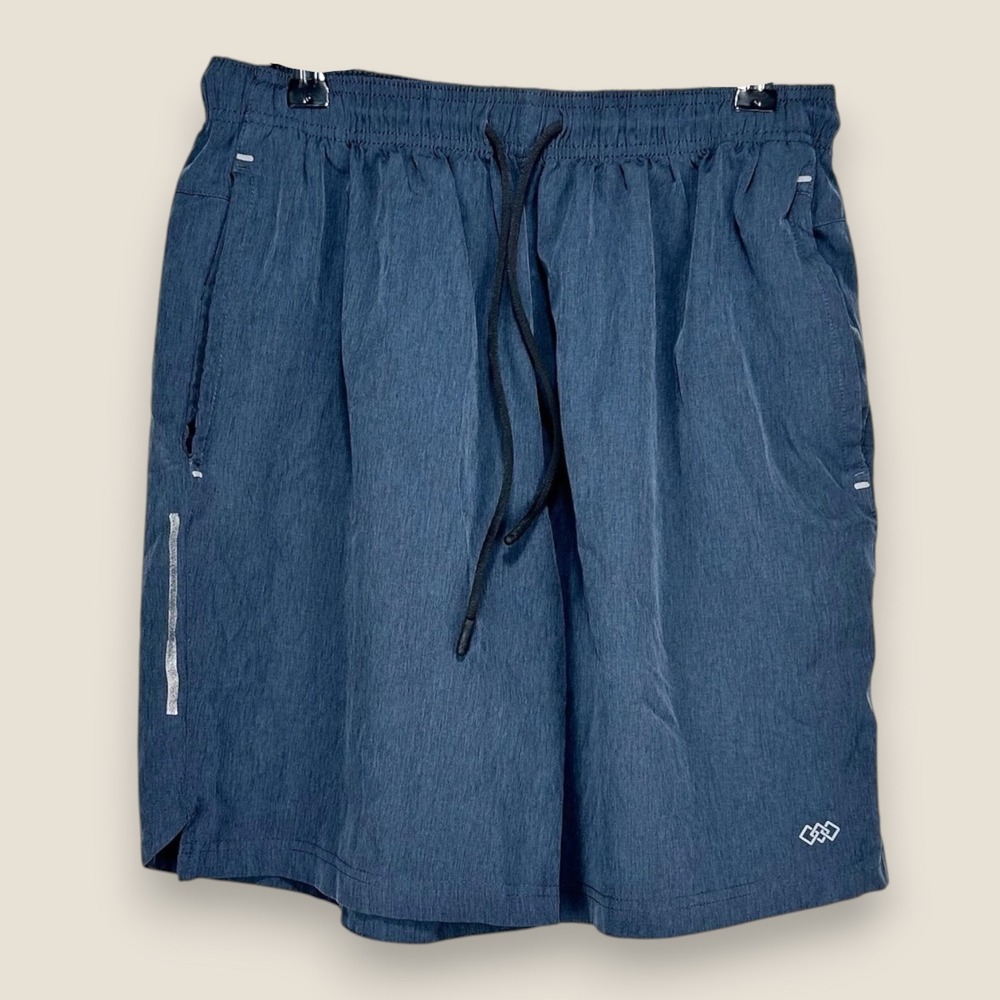 LEG3ND Running Shorts Athletic Navy Blue Gym Lightweight Legend Men Medium
